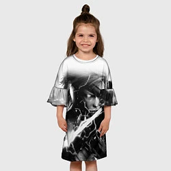 Платье клеш для девочки МЕТАЛ ГИР СОЛИД- METAL GEAR, цвет: 3D-принт — фото 2