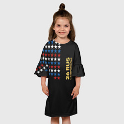 Платье клеш для девочки Ставрополье 26 RUS, цвет: 3D-принт — фото 2