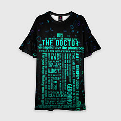 Платье клеш для девочки Tardis Doctor Who Memories, цвет: 3D-принт