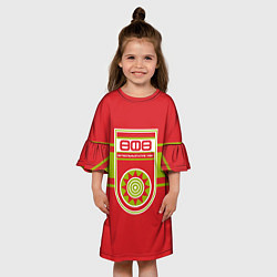 Платье клеш для девочки ФК УФА, цвет: 3D-принт — фото 2