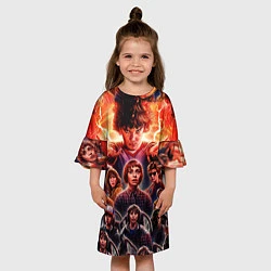 Платье клеш для девочки Stranger Things Арт, цвет: 3D-принт — фото 2