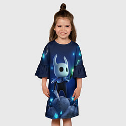 Платье клеш для девочки Hollow Knight неоновые бабочки, цвет: 3D-принт — фото 2