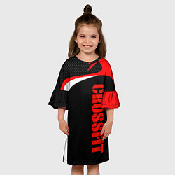 Платье клеш для девочки CrossFit - Красный спортивный, цвет: 3D-принт — фото 2