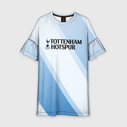 Платье клеш для девочки Tottenham hotspur Голубые полосы, цвет: 3D-принт