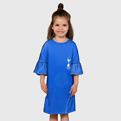 Платье клеш для девочки Tottenham hotspur Голубая абстракция, цвет: 3D-принт — фото 2