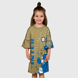 Платье клеш для девочки Inter Краска, цвет: 3D-принт — фото 2