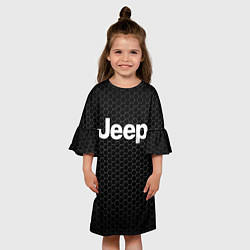 Платье клеш для девочки Jeep Соты, цвет: 3D-принт — фото 2
