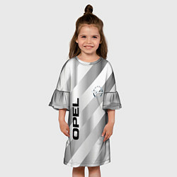 Платье клеш для девочки Опель - спорт, цвет: 3D-принт — фото 2
