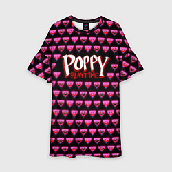 Платье клеш для девочки Poppy Playtime - Kissy Missy Pattern - Huggy Wuggy, цвет: 3D-принт