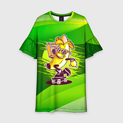 Детское платье Банан катится на скейте