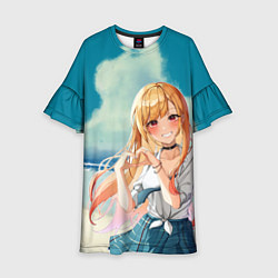 Платье клеш для девочки Марин Китагава : Фарфоровая кукла влюбилась, цвет: 3D-принт