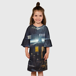 Платье клеш для девочки STALKER Сторож, цвет: 3D-принт — фото 2