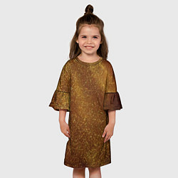 Платье клеш для девочки Золотая пыль, цвет: 3D-принт — фото 2