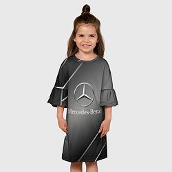 Платье клеш для девочки Mercedes Карбон, цвет: 3D-принт — фото 2