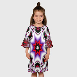 Платье клеш для девочки Грубый фрактальный узор, цвет: 3D-принт — фото 2