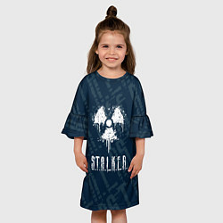 Платье клеш для девочки Stalker паттерн, цвет: 3D-принт — фото 2