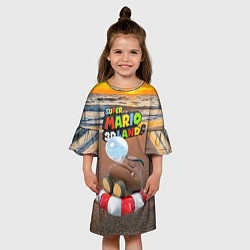 Платье клеш для девочки Goomba - Super Mario 3D Land, цвет: 3D-принт — фото 2