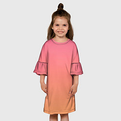 Платье клеш для девочки Закатное небо, цвет: 3D-принт — фото 2