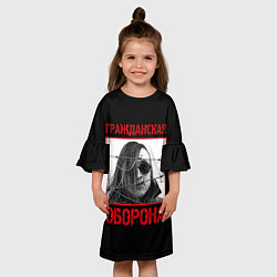 Платье клеш для девочки Гражданская Оборона - Егор Летов, цвет: 3D-принт — фото 2