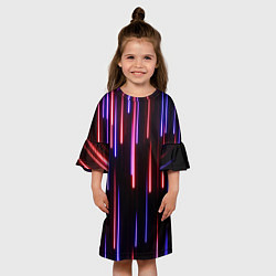 Платье клеш для девочки Метеоритный дождь, цвет: 3D-принт — фото 2