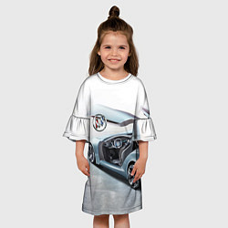 Платье клеш для девочки Buick Riviera Concept, цвет: 3D-принт — фото 2