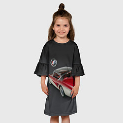Платье клеш для девочки Buick Centurion - USA - Retro, цвет: 3D-принт — фото 2