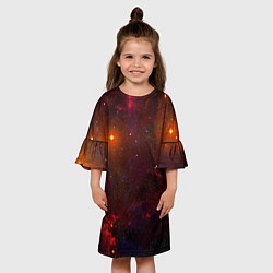 Платье клеш для девочки Звездная бескрайняя вселенная, цвет: 3D-принт — фото 2
