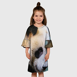 Платье клеш для девочки Загадочная панда, цвет: 3D-принт — фото 2