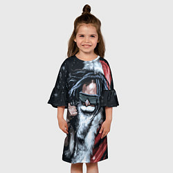Платье клеш для девочки Cool Santa Rastaman, цвет: 3D-принт — фото 2