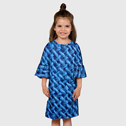 Платье клеш для девочки Грубая вязка - Fashion 2099, цвет: 3D-принт — фото 2