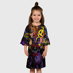 Платье клеш для девочки Fivе Nights аt Frеddys, цвет: 3D-принт — фото 2