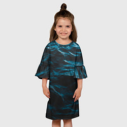 Платье клеш для девочки Глубокое море, цвет: 3D-принт — фото 2