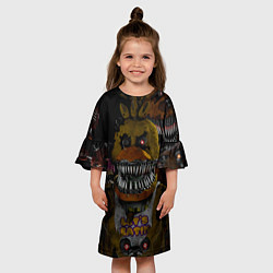 Платье клеш для девочки Кошмарная Чика, цвет: 3D-принт — фото 2