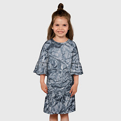 Платье клеш для девочки Алюминиевая фольга, цвет: 3D-принт — фото 2