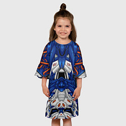 Платье клеш для девочки Инопланетный костюм, цвет: 3D-принт — фото 2