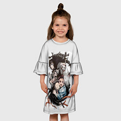 Платье клеш для девочки Клинок рассекающий демонов - персонажи, цвет: 3D-принт — фото 2
