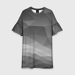 Детское платье Серый геометрический объёмный паттерн