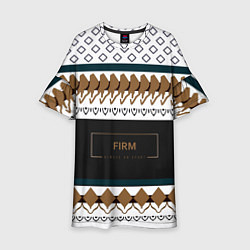 Платье клеш для девочки Как белый свитер из 90х FIRM, цвет: 3D-принт