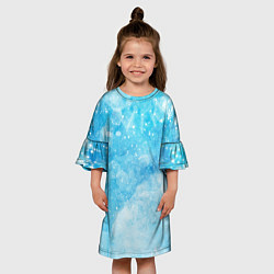 Платье клеш для девочки Зимняя сказка, цвет: 3D-принт — фото 2