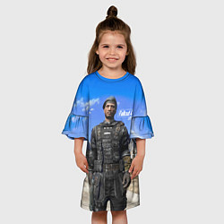 Платье клеш для девочки Field scribe commando - Fallout 4, цвет: 3D-принт — фото 2