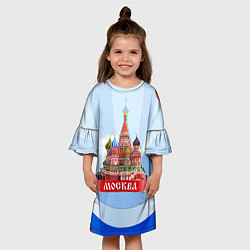 Платье клеш для девочки Кремль Москва, цвет: 3D-принт — фото 2