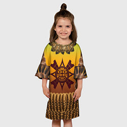 Платье клеш для девочки Индейский стиль, цвет: 3D-принт — фото 2