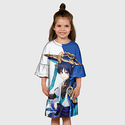 Платье клеш для девочки Wanderer From Ashes Reborn, цвет: 3D-принт — фото 2