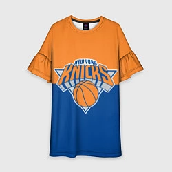 Платье клеш для девочки Нью-Йорк Никс НБА, цвет: 3D-принт