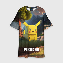 Платье клеш для девочки Pokеmon Pikachu, цвет: 3D-принт