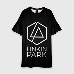 Платье клеш для девочки Linkin Park текст песни In the End, цвет: 3D-принт