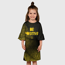 Платье клеш для девочки Be positive, цвет: 3D-принт — фото 2
