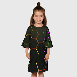 Платье клеш для девочки Киберстиль, цвет: 3D-принт — фото 2