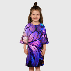 Платье клеш для девочки Лепестки Снов, цвет: 3D-принт — фото 2