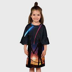 Платье клеш для девочки Мицуха Миямидзу, цвет: 3D-принт — фото 2